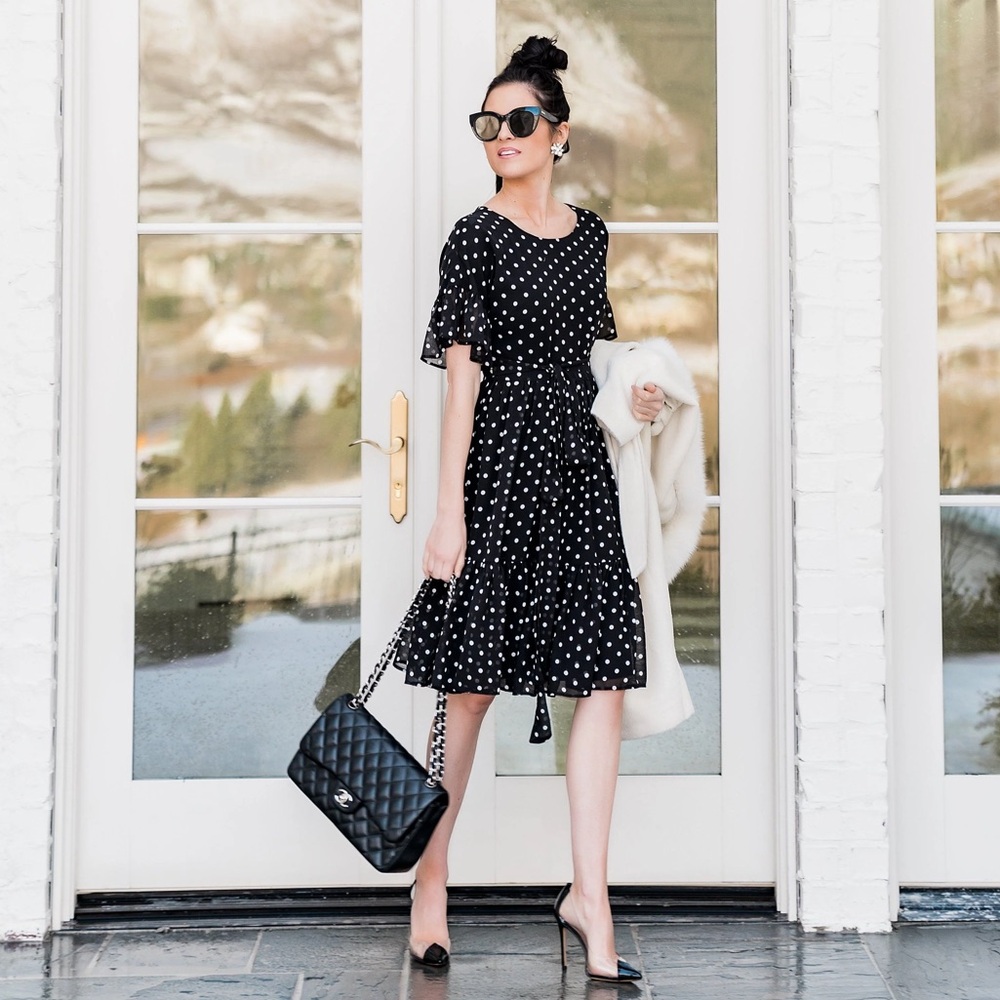 Rachel Parcell Polka Dot Dress Medium